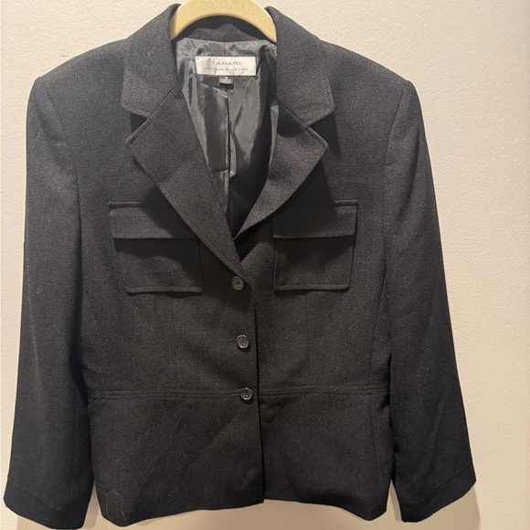 Tahari ASL Black Blazer Size 12 - Picture 1 of 4
